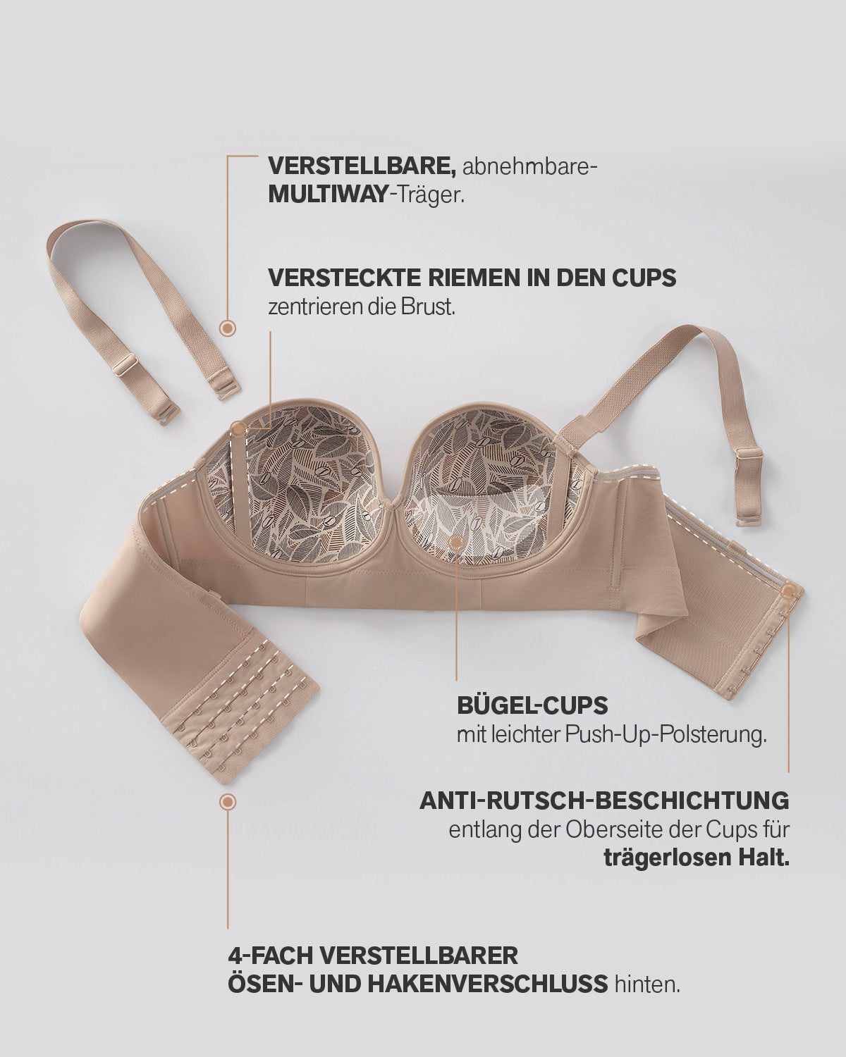 Sin tirantes bustier 360° de perfección