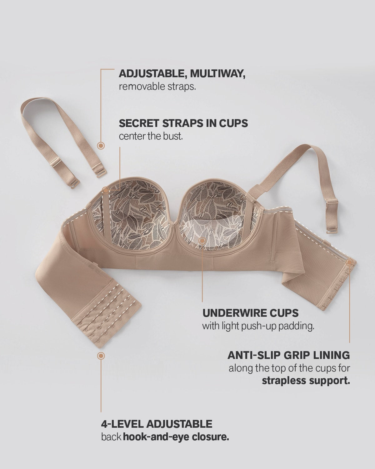 Sin tirantes bustier 360° de perfección