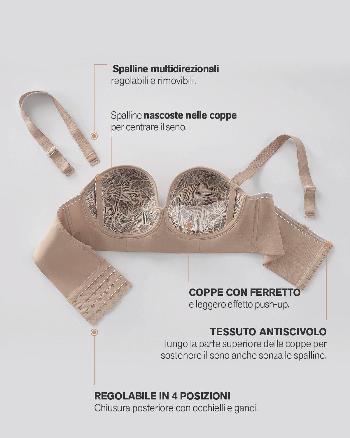 Sin tirantes bustier 360° de perfección