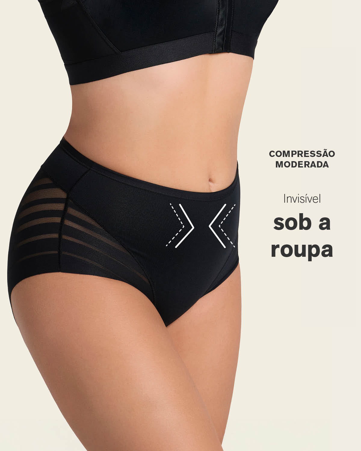 Braga faja clásica moldeadora de abdomen y bandas en tul