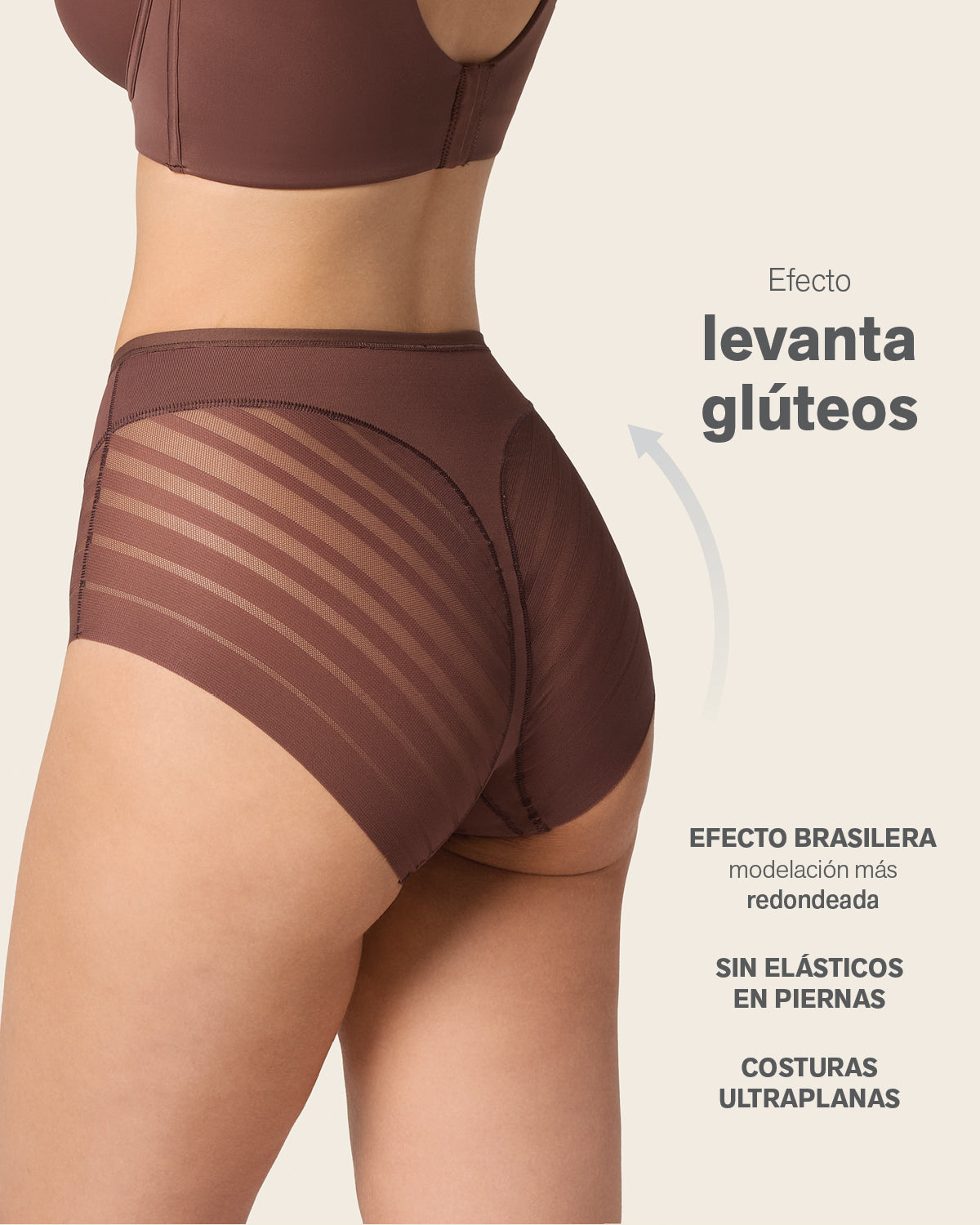 Braga faja clásica moldeadora de abdomen y bandas en tul