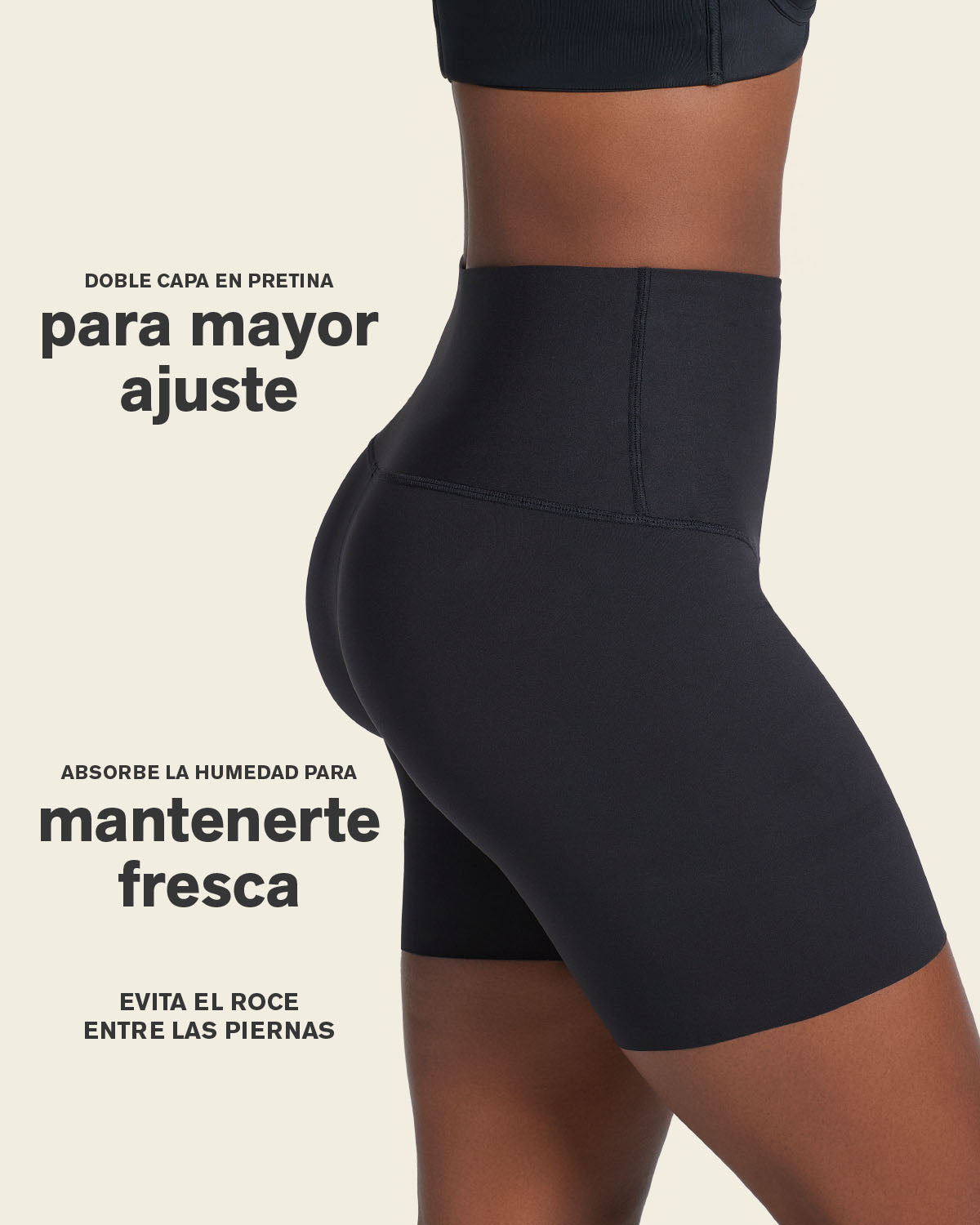 Short moldeador de abdomen y cintura que disimula la celulitis
