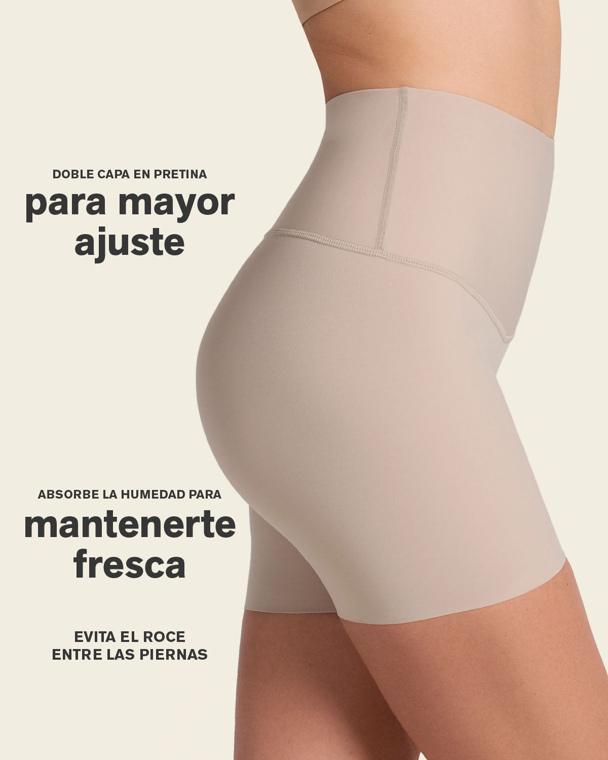 Short moldeador de abdomen y cintura que disimula la celulitis