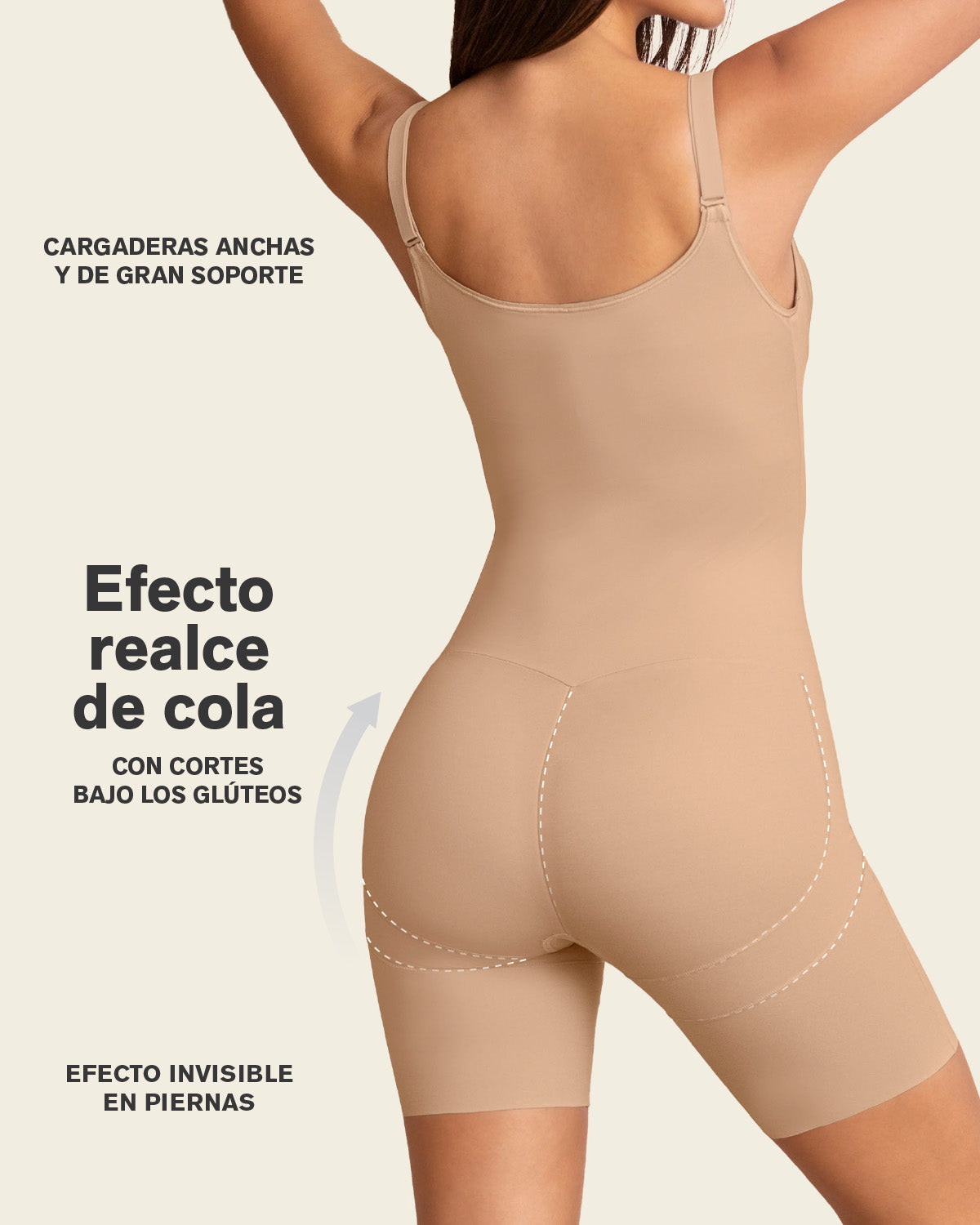 Body pecho libre de compresión fuerte efecto levanta glúteos