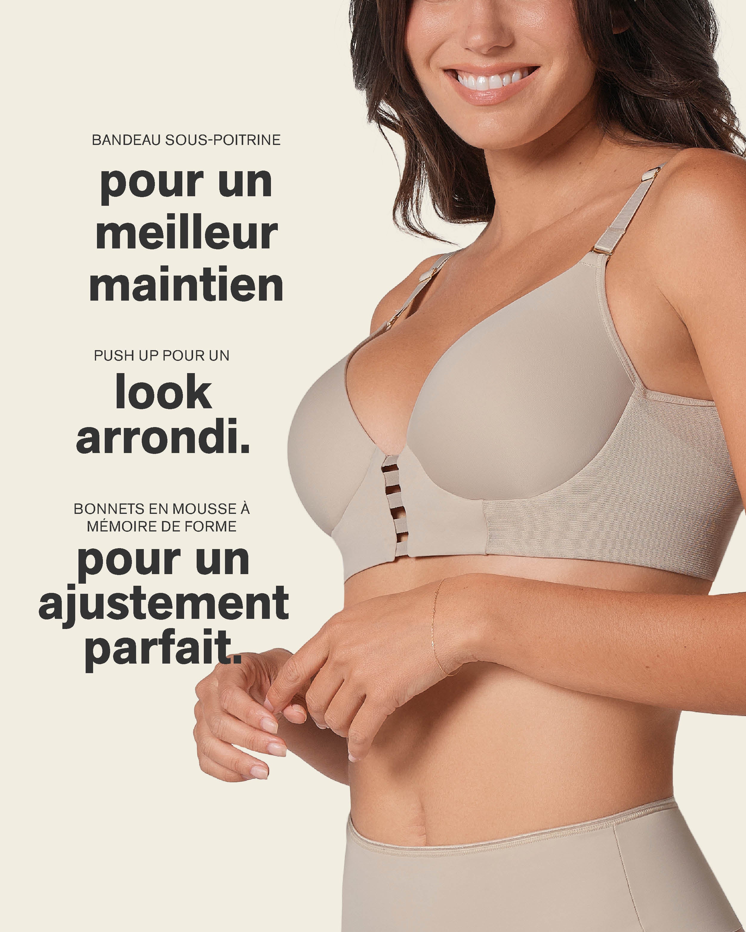 Sujetador triangular de push up alto y buen cubrimiento Memory Bustier
