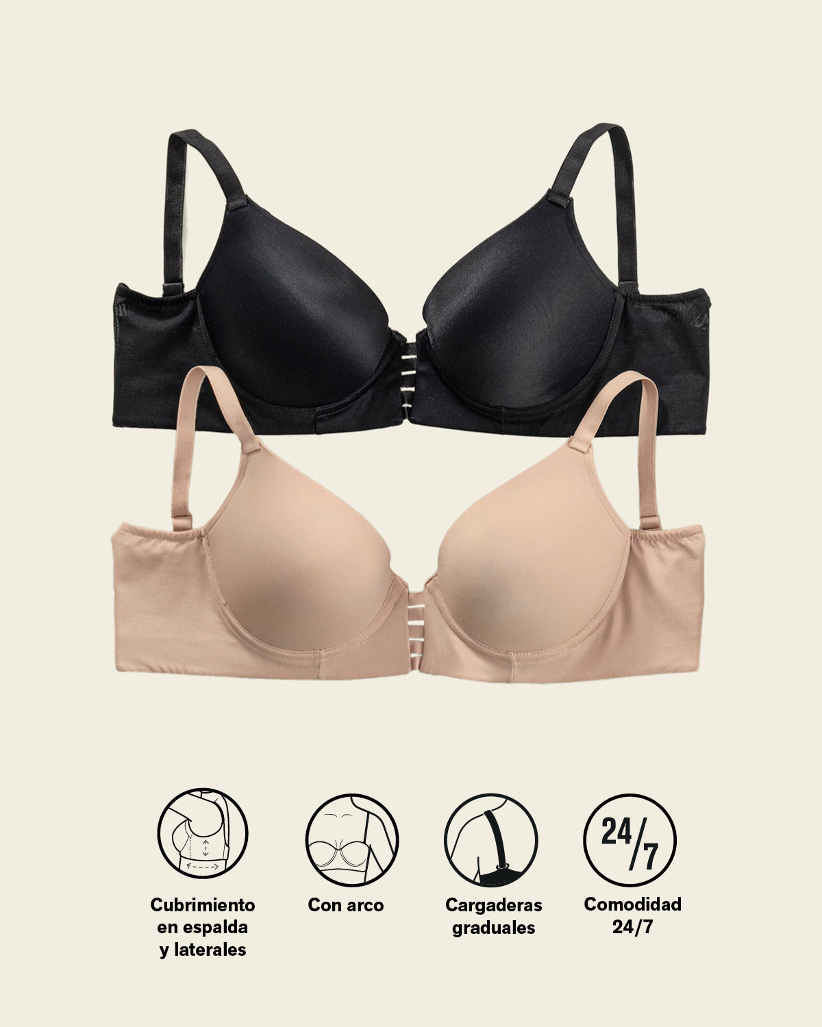 Sujetador triangular de push up alto y buen cubrimiento Memory Bustier