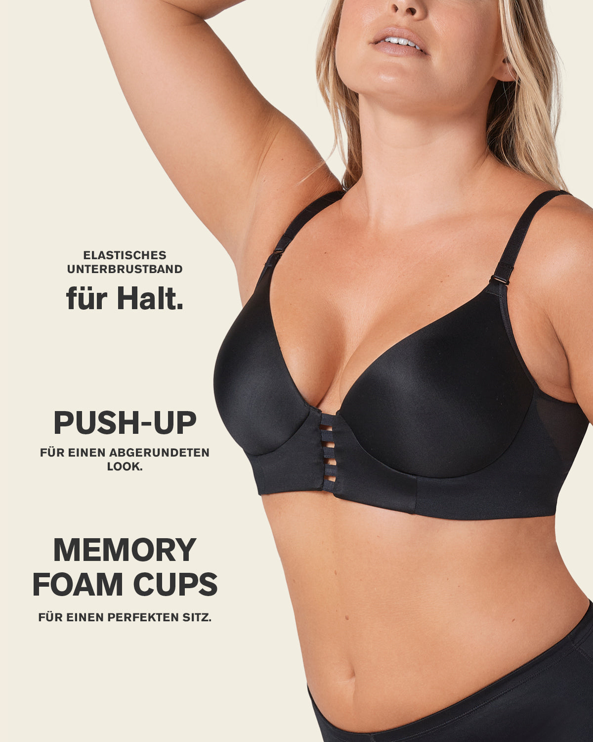 Sujetador triangular de push up alto y buen cubrimiento Memory Bustier
