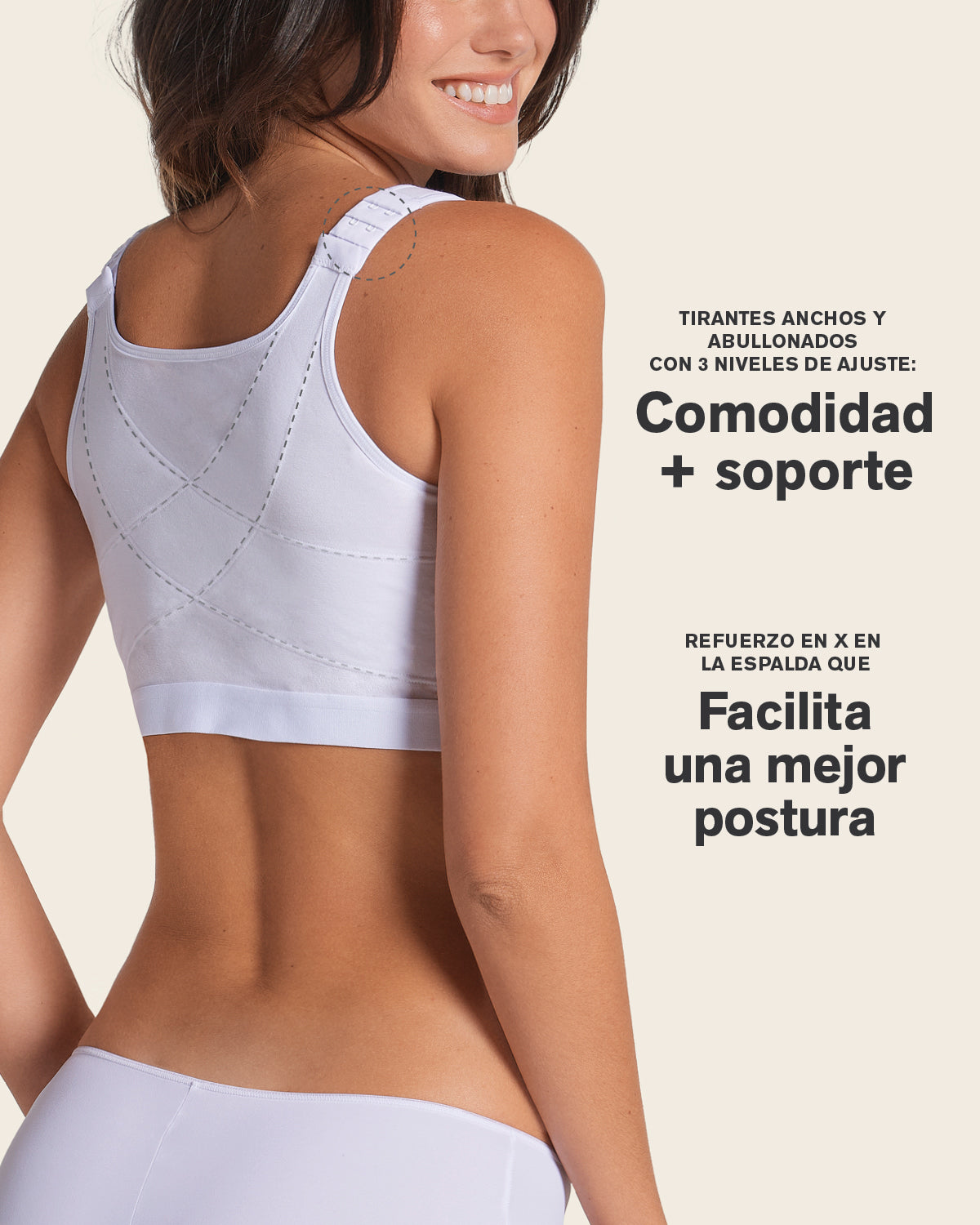 Sujetador en algodón facilitador de postura, All in One Bra