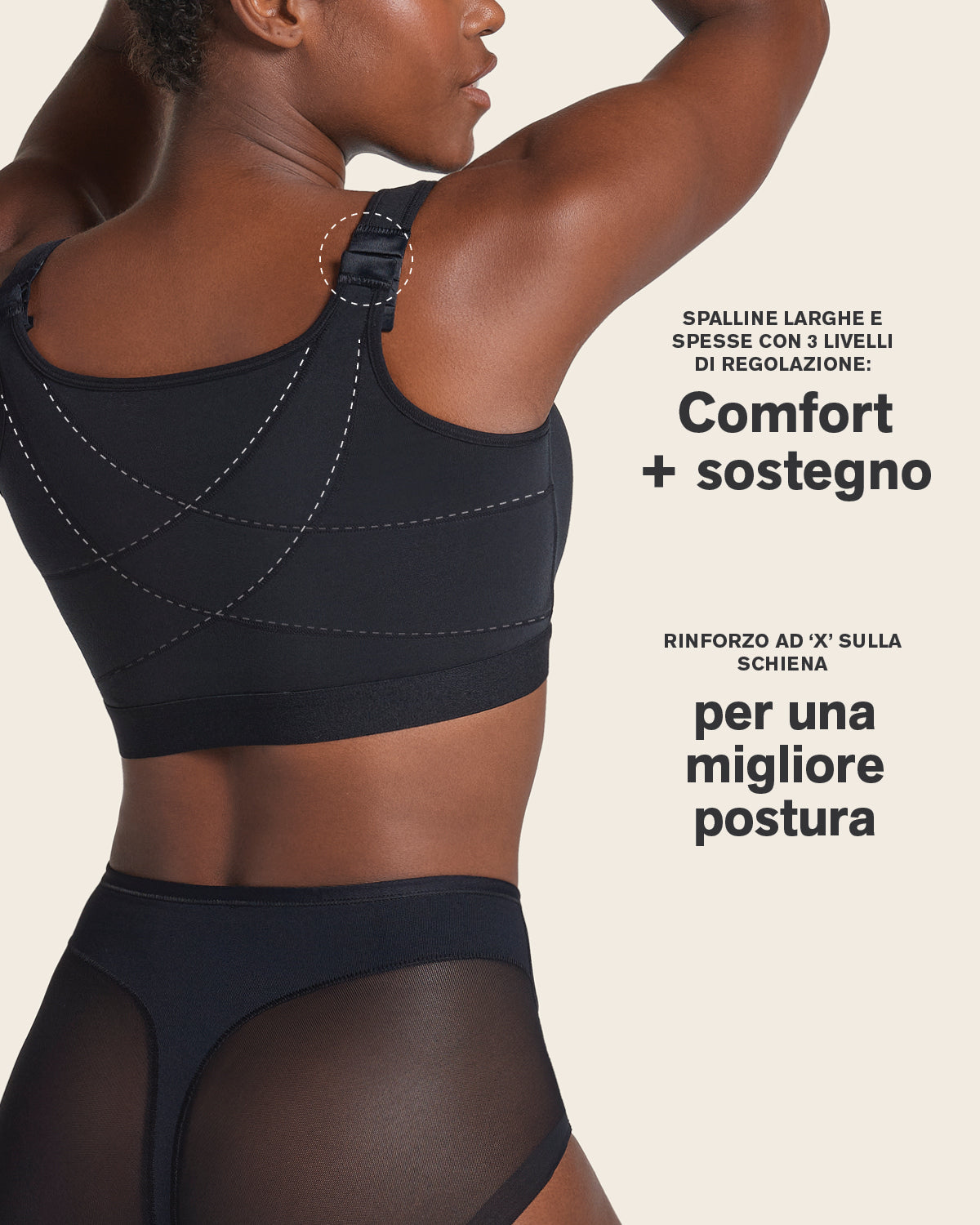 Sujetador en algodón facilitador de postura, All in One Bra