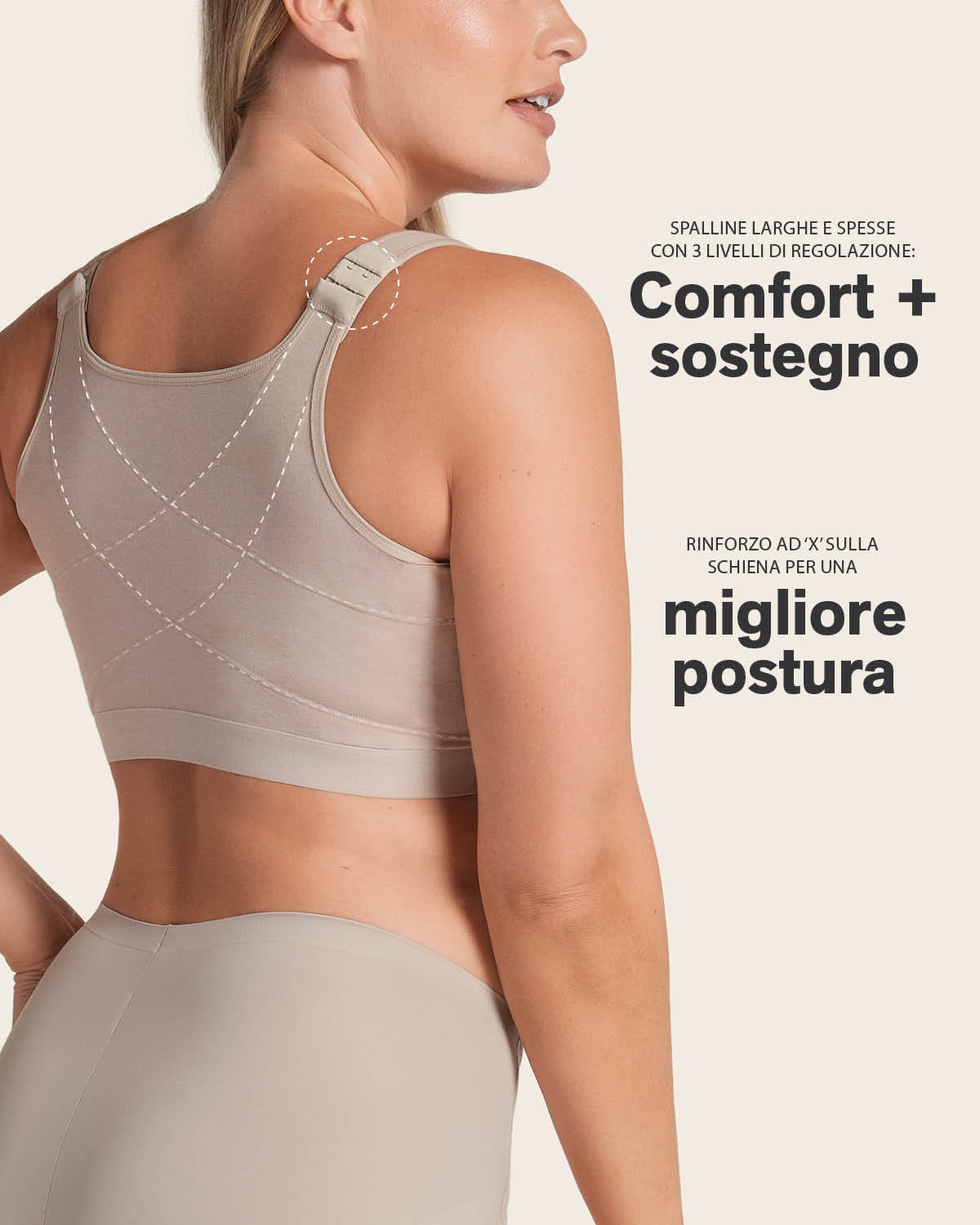 Sujetador en algodón facilitador de postura, All in One Bra