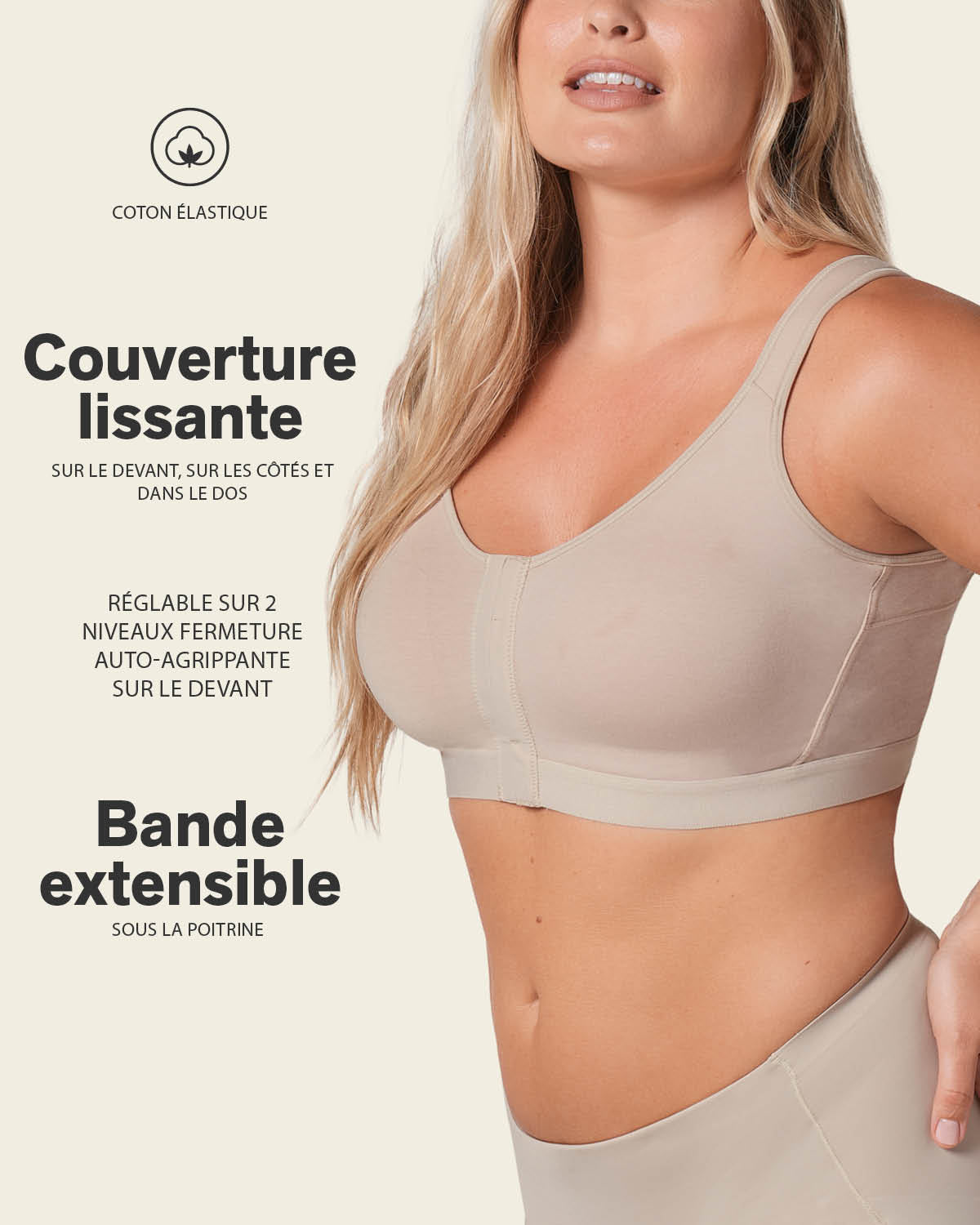 Sujetador en algodón facilitador de postura, All in One Bra