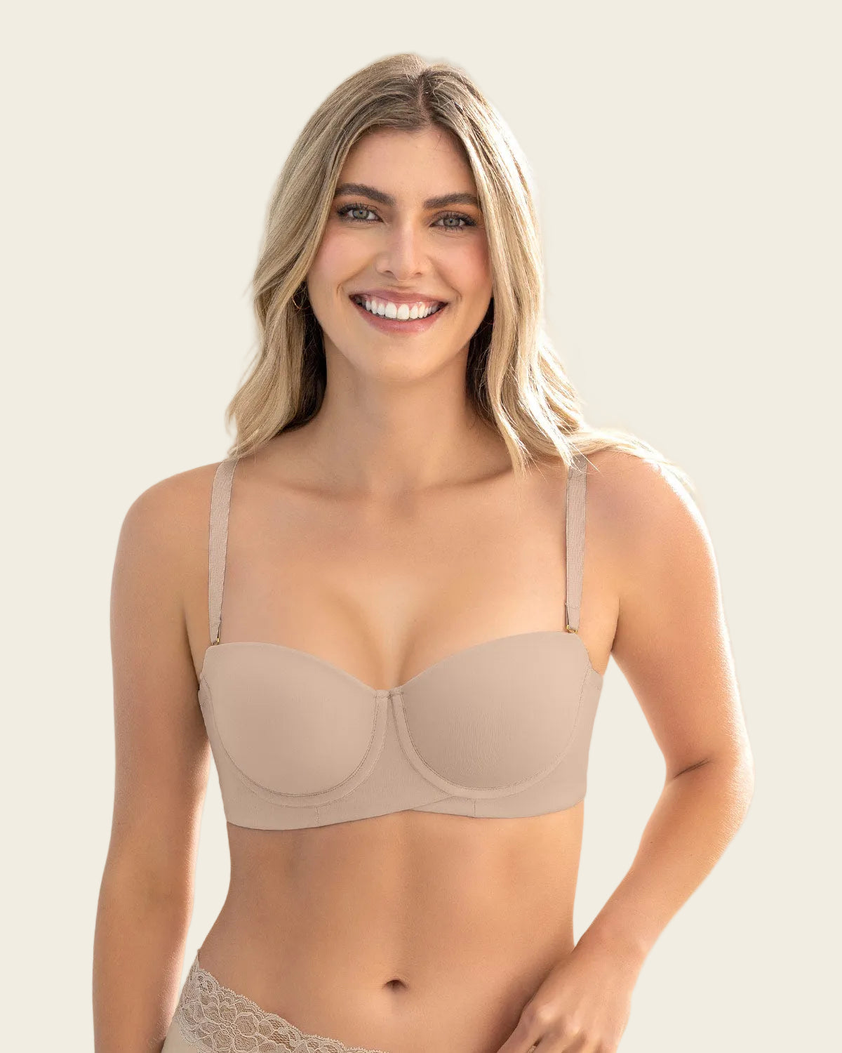 Sujetador sin tirantes ideal para pecho mediano y grande