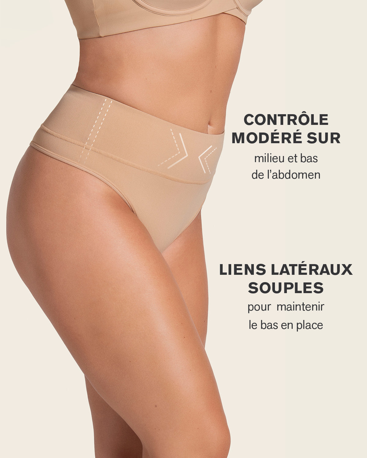 Tanga de moldeadora talle alto en SkinFuse