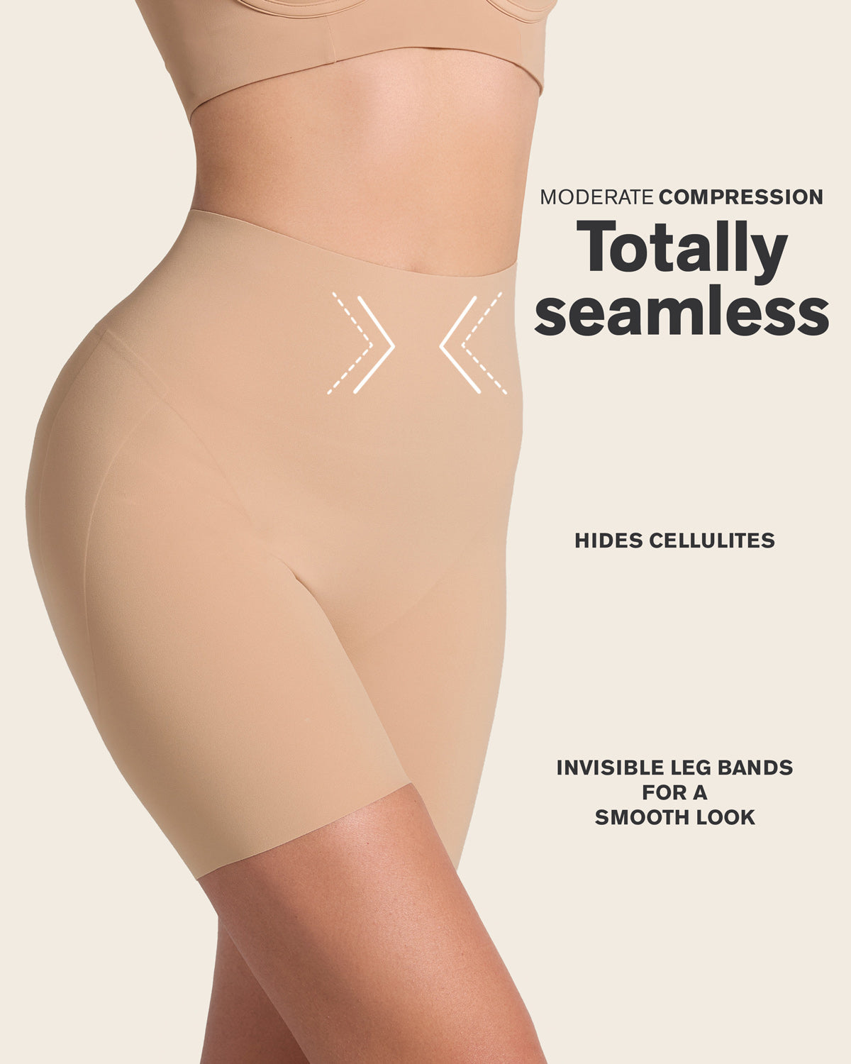 Short moldeador ultraplano efecto invisible