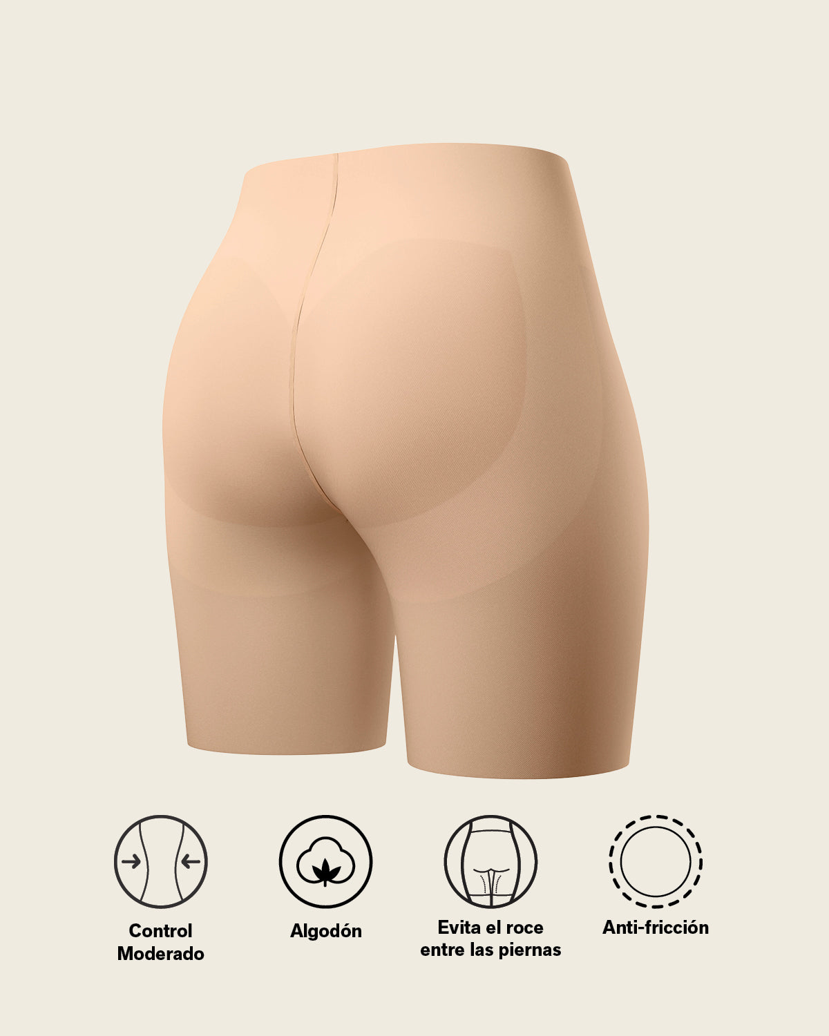 Short moldeador ultraplano efecto invisible