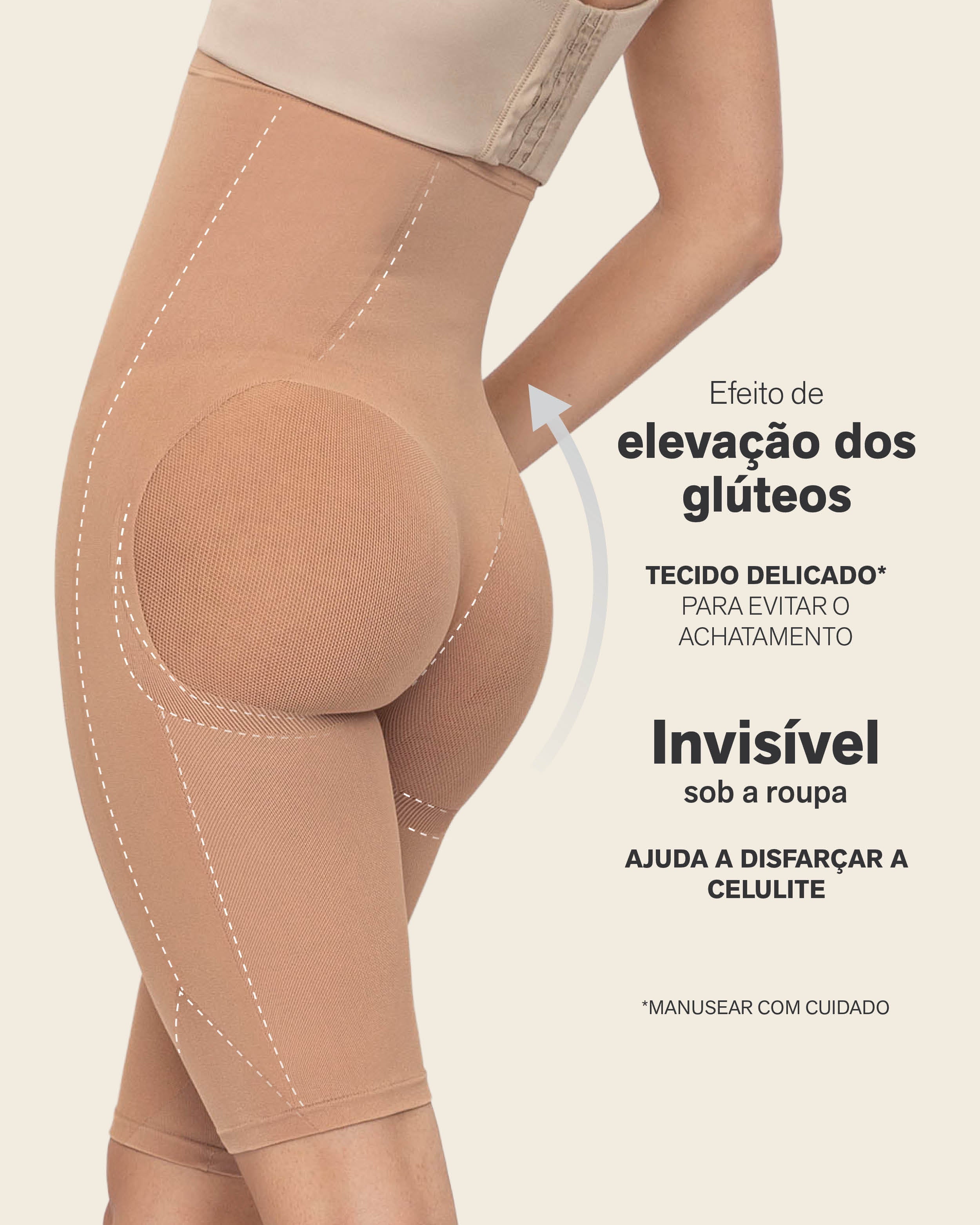 Braga faja media pierna invisible levanta glúteos