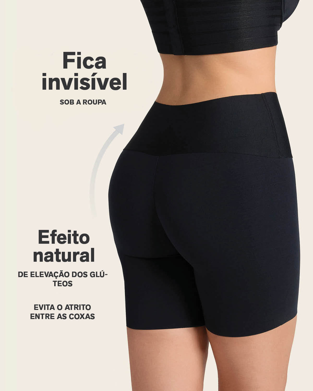 Short moldeador aspecto invisible con fajón antideslizante
