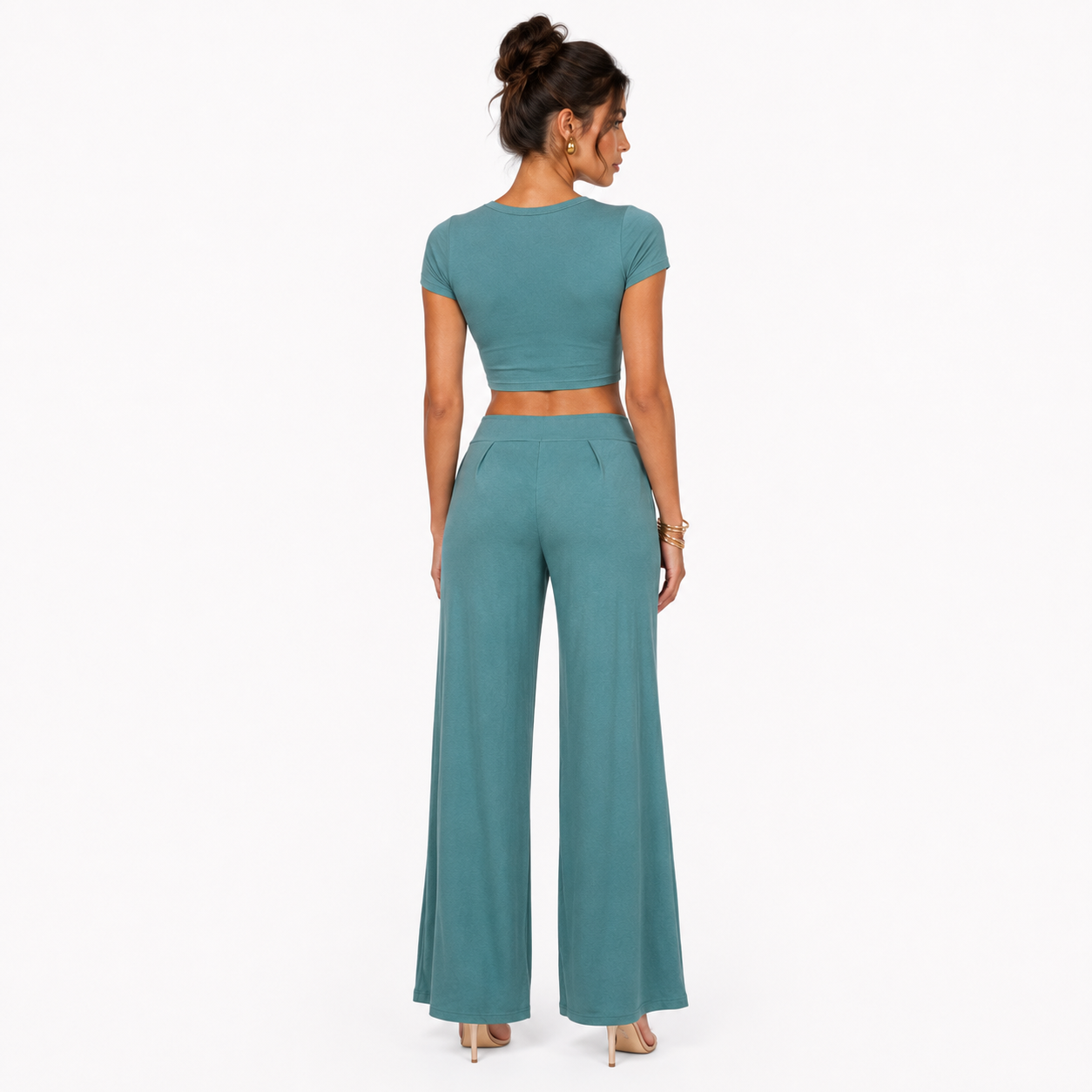 Conjunto Palazzo Premium Verde Salvia