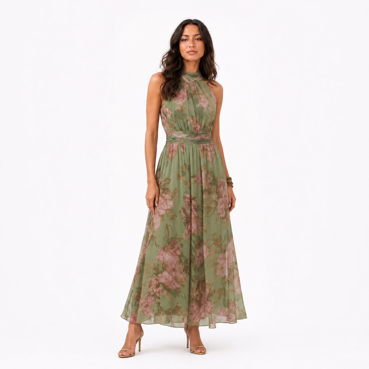 Vestido largo floral