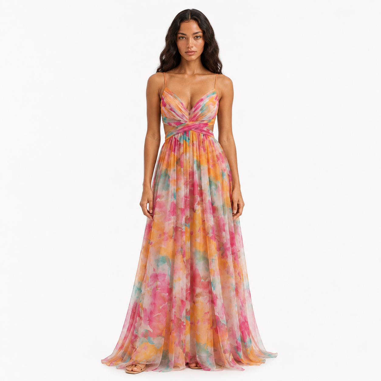 Vestido largo floral