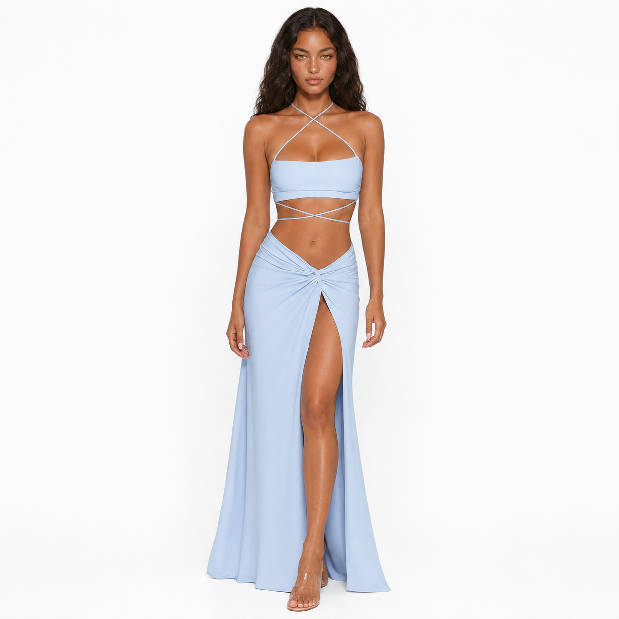 Vivianna Maxi Skirt - Baby Blue
