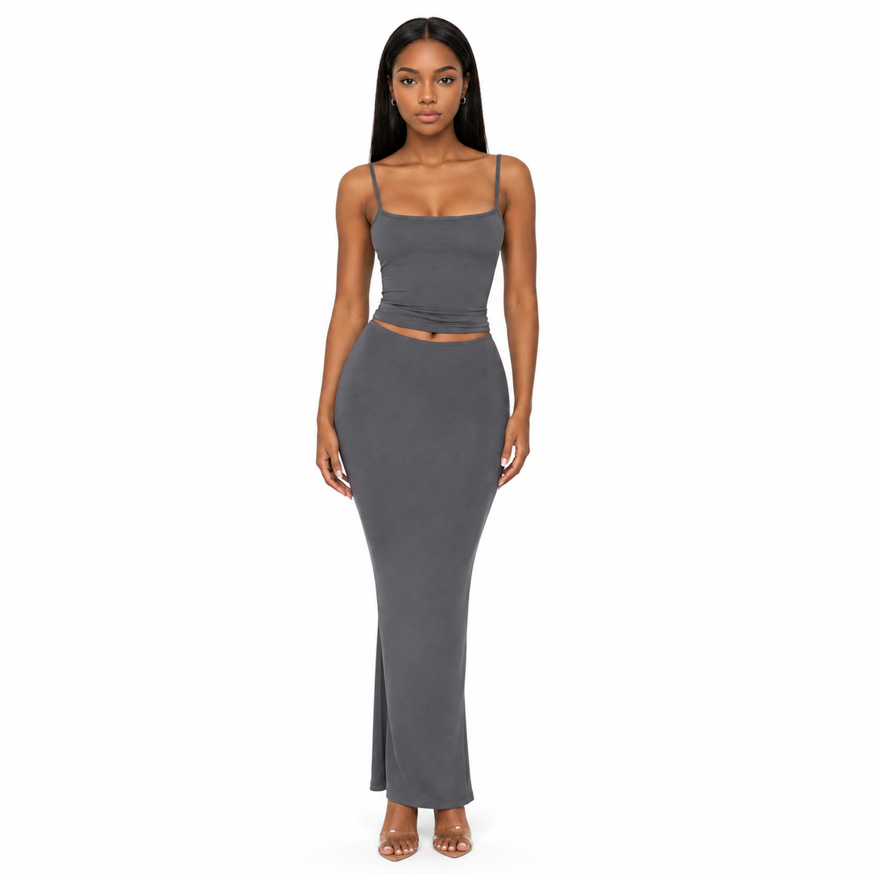 Yasmin Maxi Skirt - Charcoal