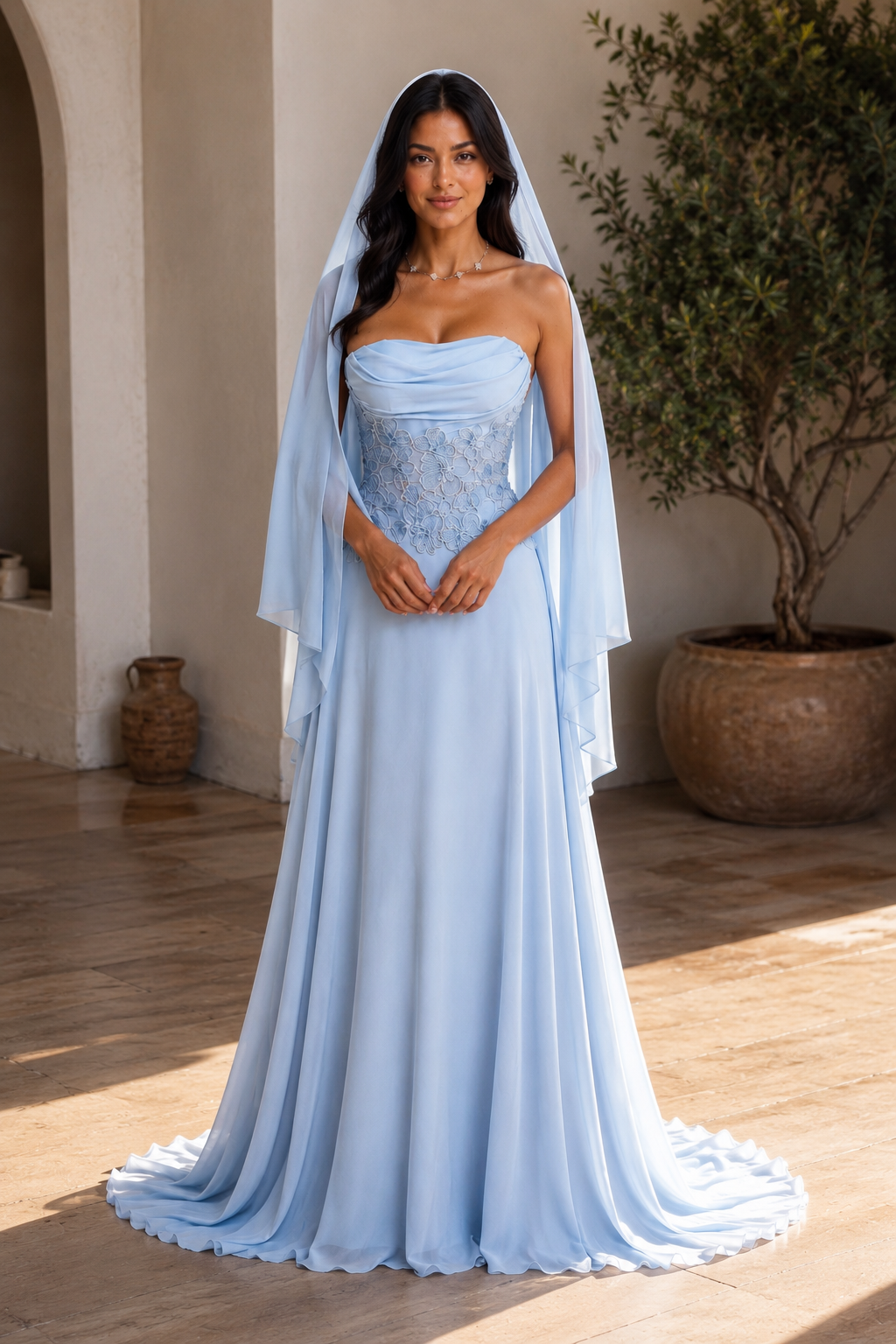 Celestia Gown | Glacier Blue