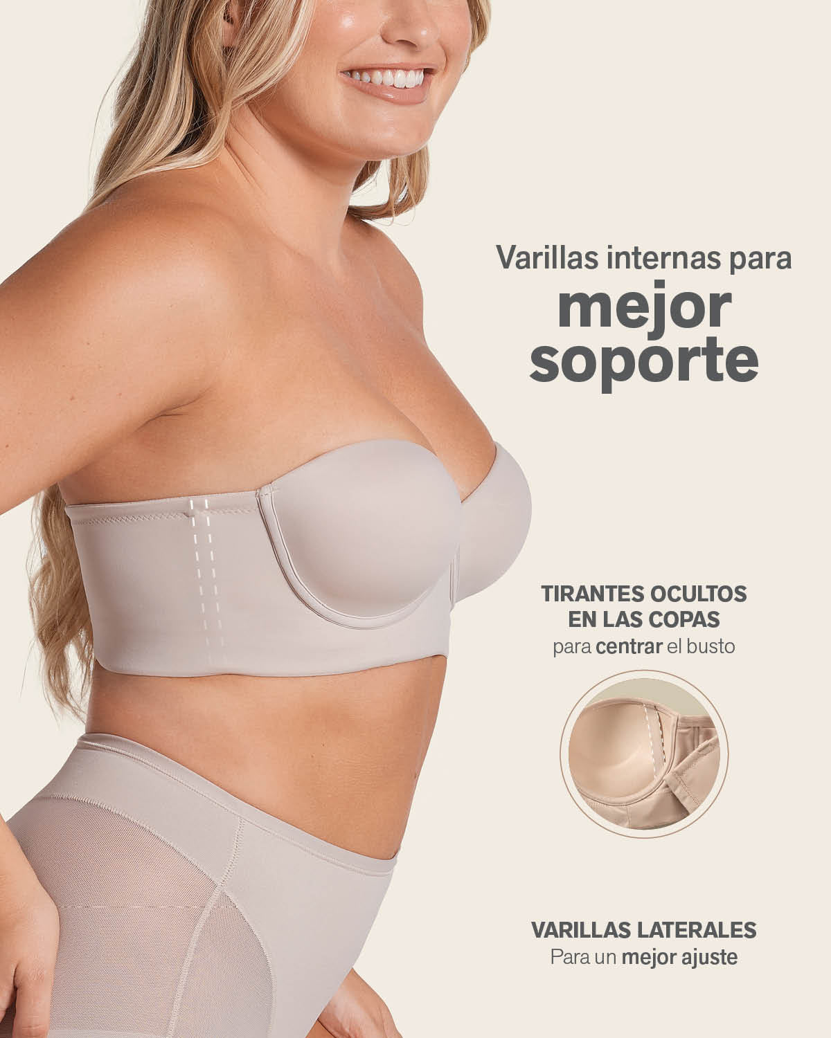Sin tirantes bustier 360° de perfección