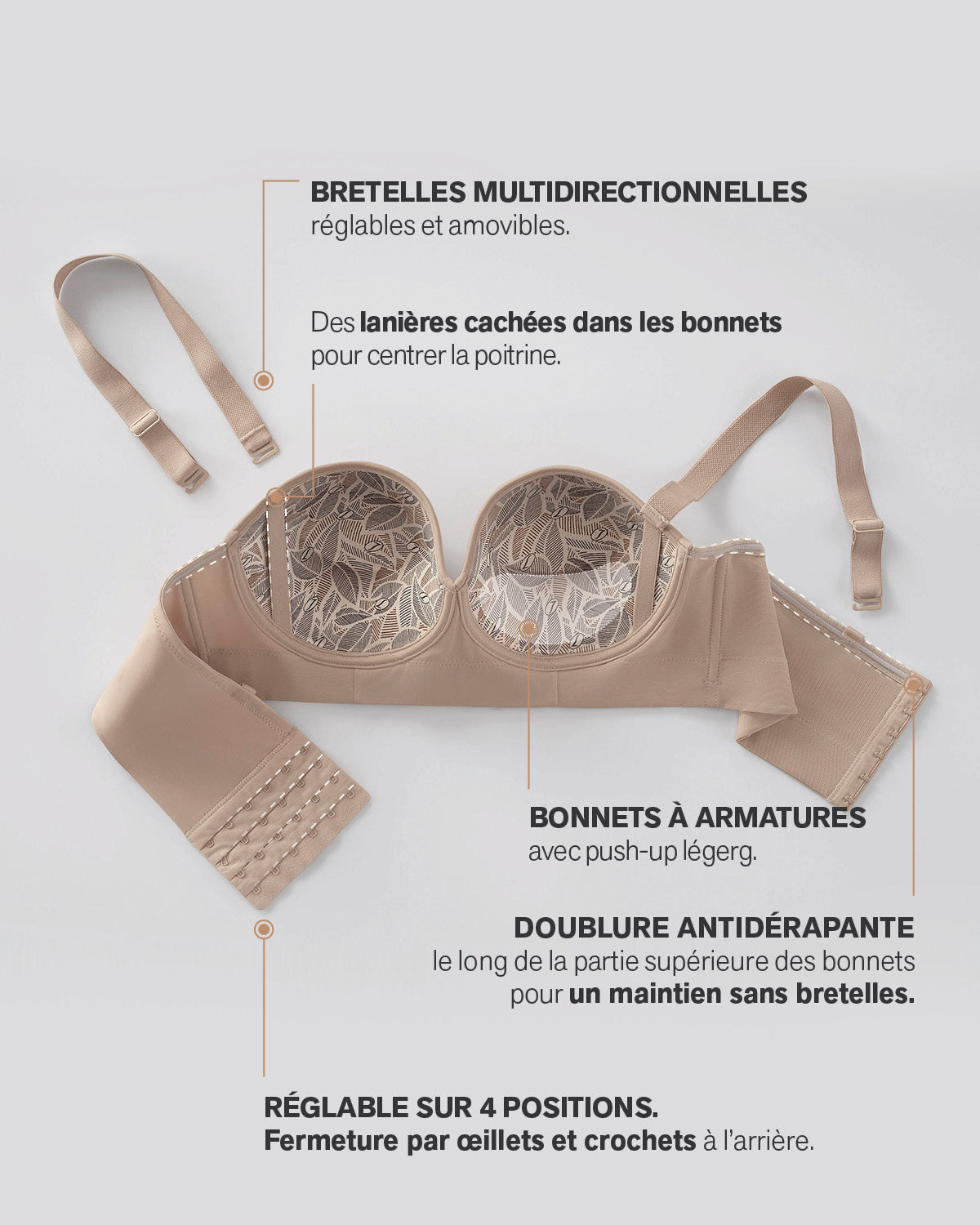 Sin tirantes bustier 360° de perfección