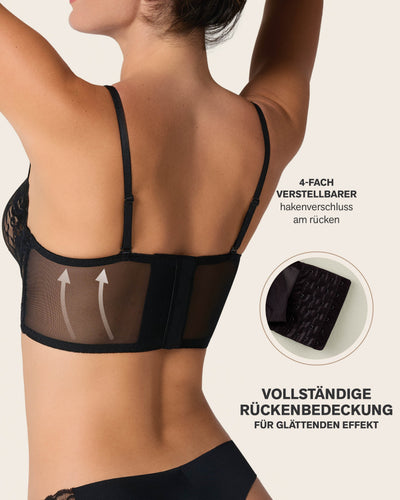 Sujetador tipo bralette en encaje y transparencias