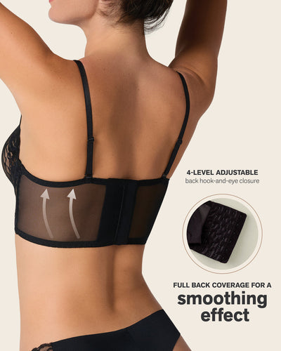 Sujetador tipo bralette en encaje y transparencias