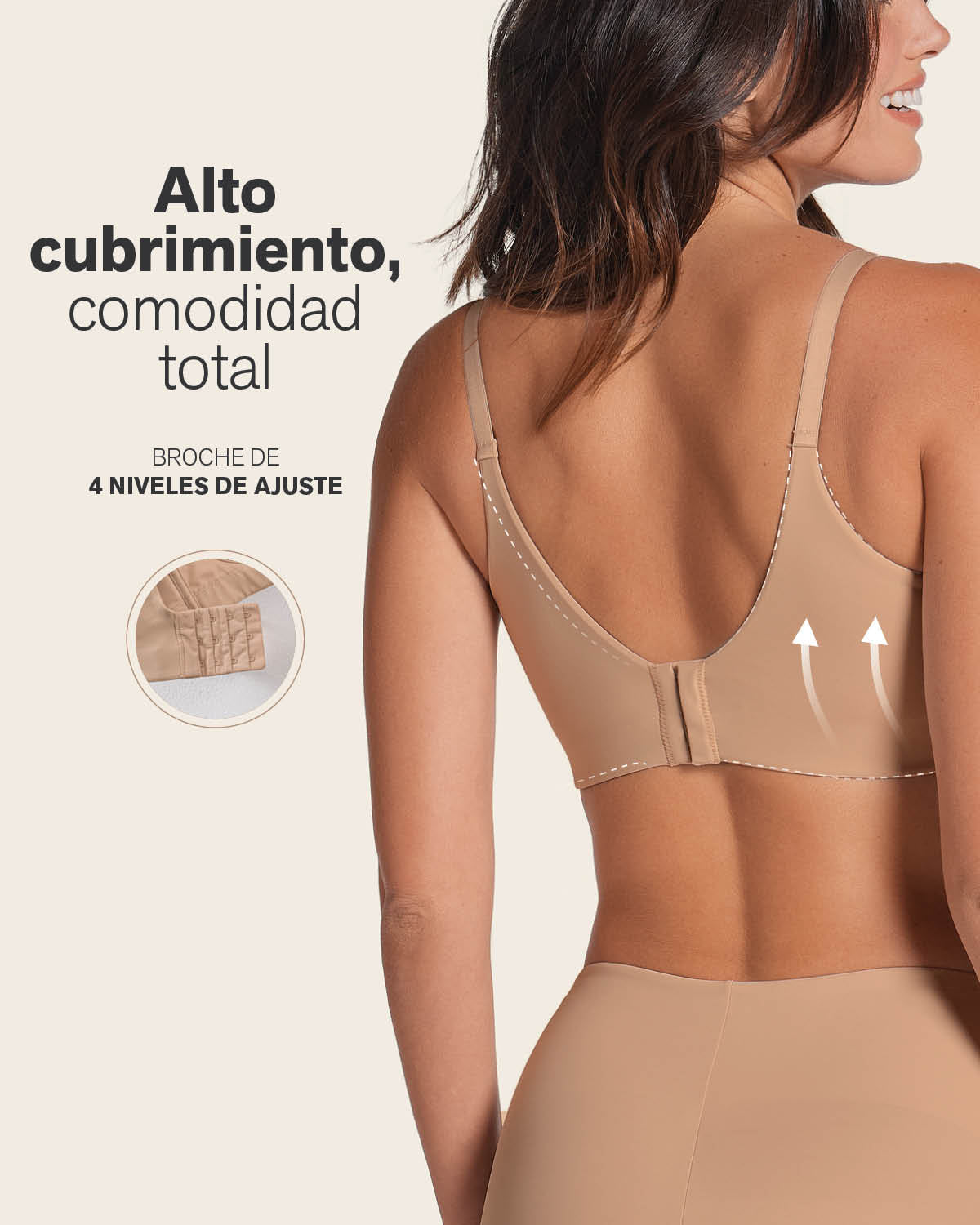 Sujetador de cobertura alta en la zona de la axila y espalda Cover Bra