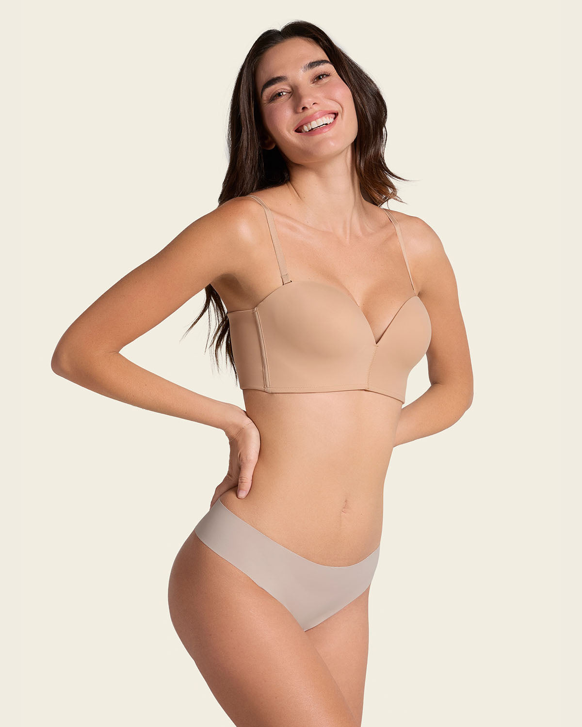 Braga tanga invisible ultraplana sin elásticos y de pocas costuras