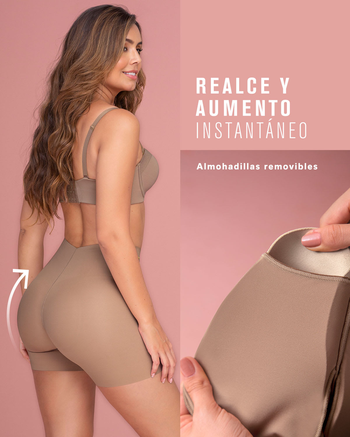 Short moldeador con almohadillas removibles levanta glúteos
