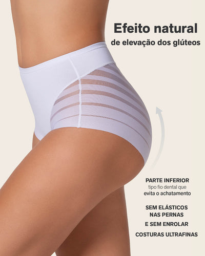 Braga faja clásica moldeadora de abdomen y bandas en tul