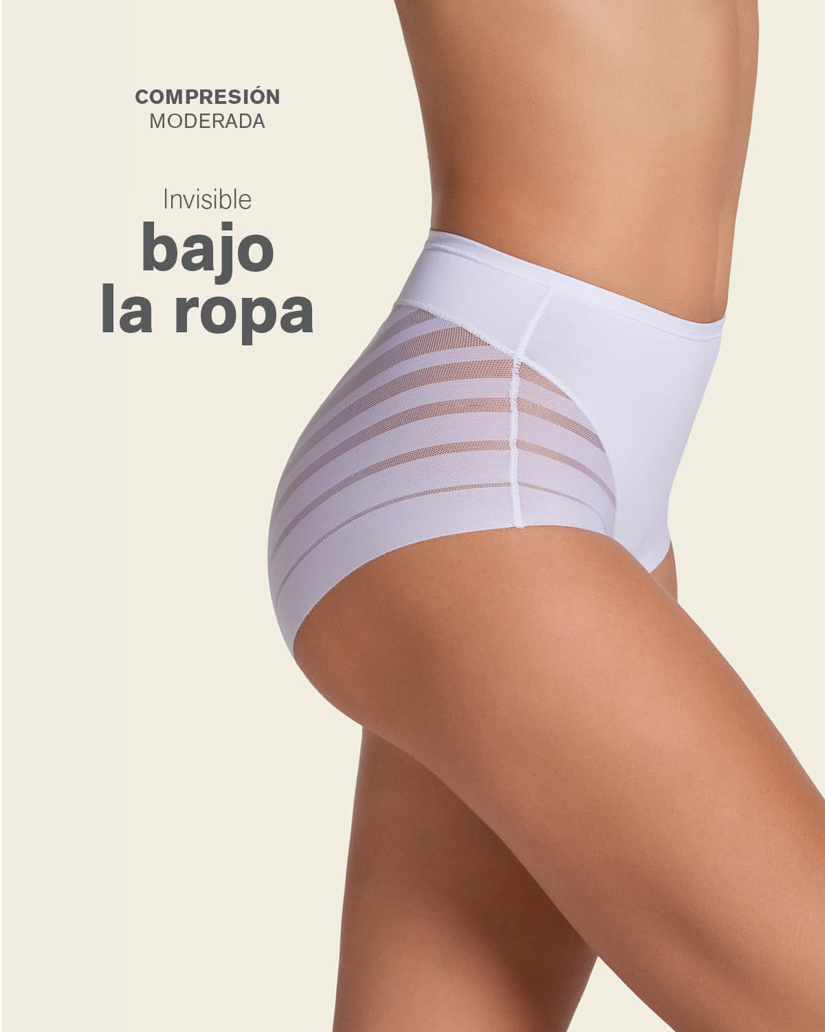 Braga faja clásica moldeadora de abdomen y bandas en tul