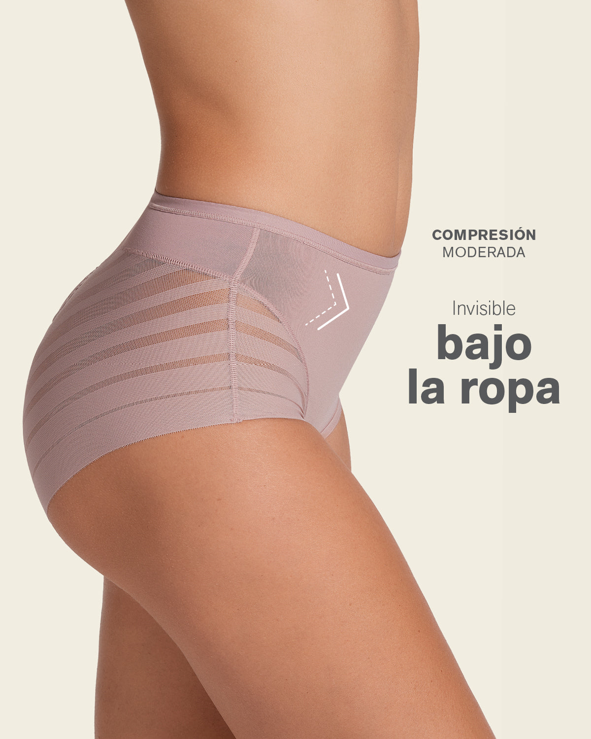 Braga faja clásica moldeadora de abdomen y bandas en tul