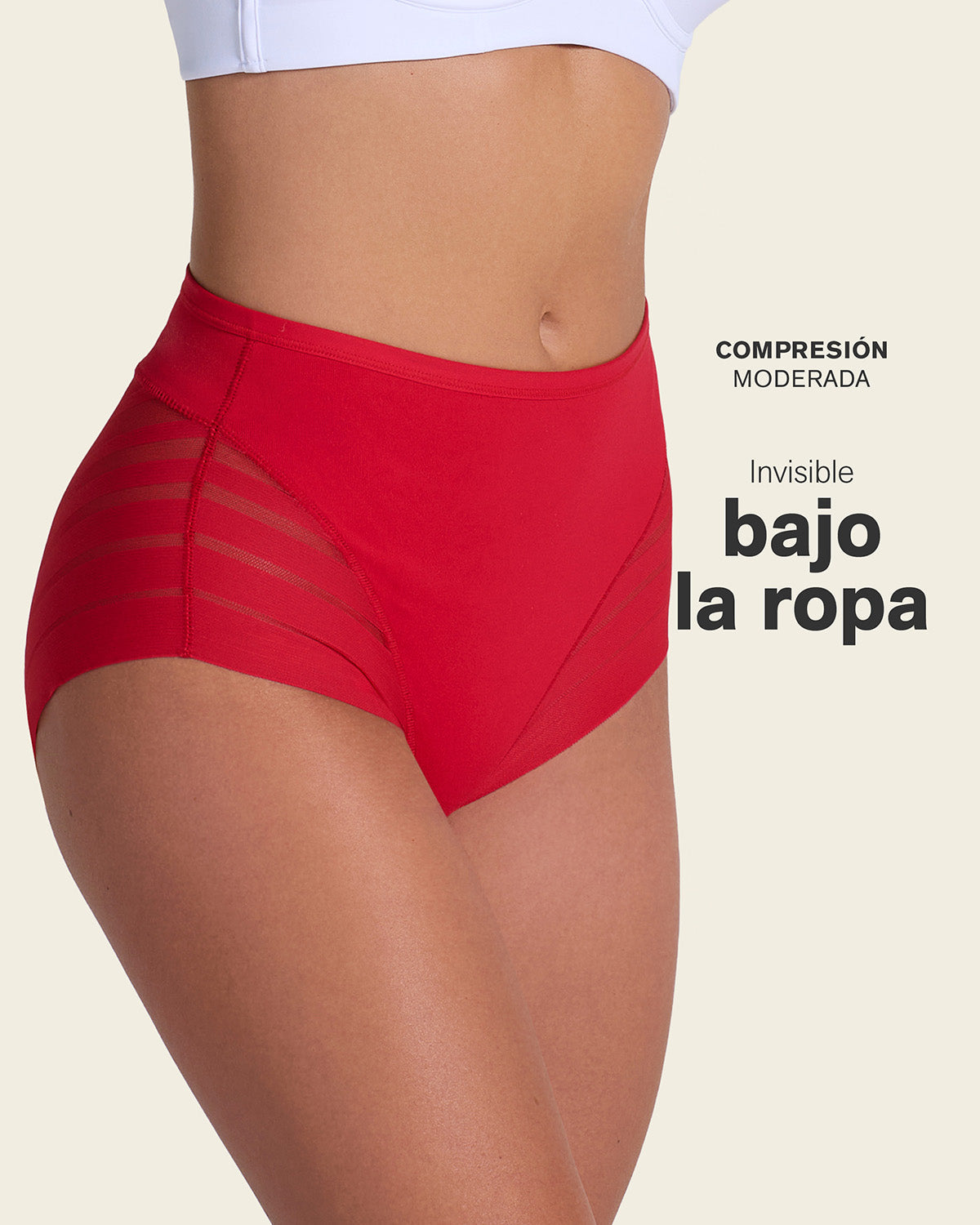 Braga faja clásica moldeadora de abdomen y bandas en tul
