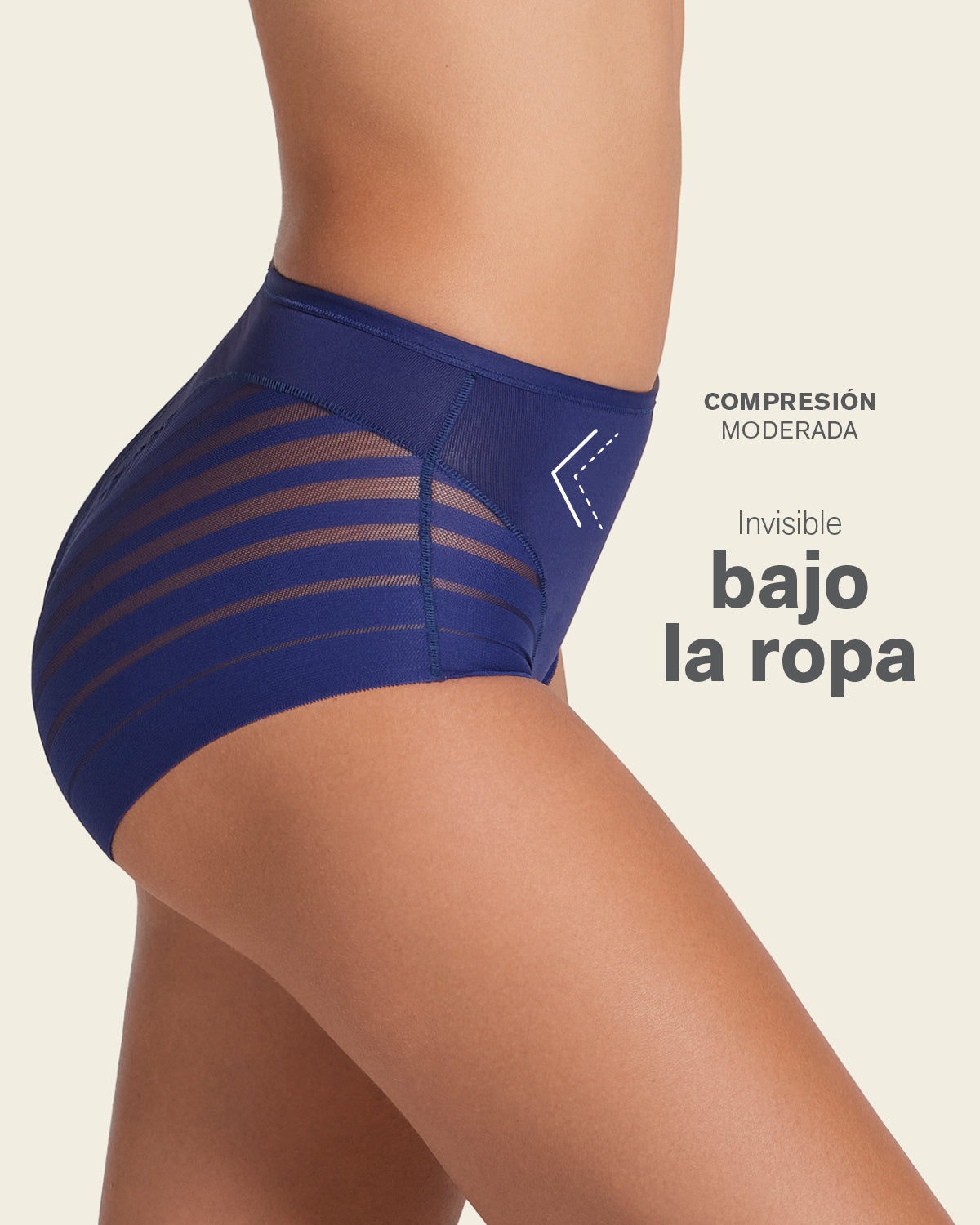 Braga faja clásica moldeadora de abdomen y bandas en tul