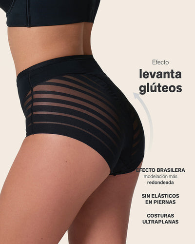 Braga faja clásica moldeadora de abdomen y bandas en tul