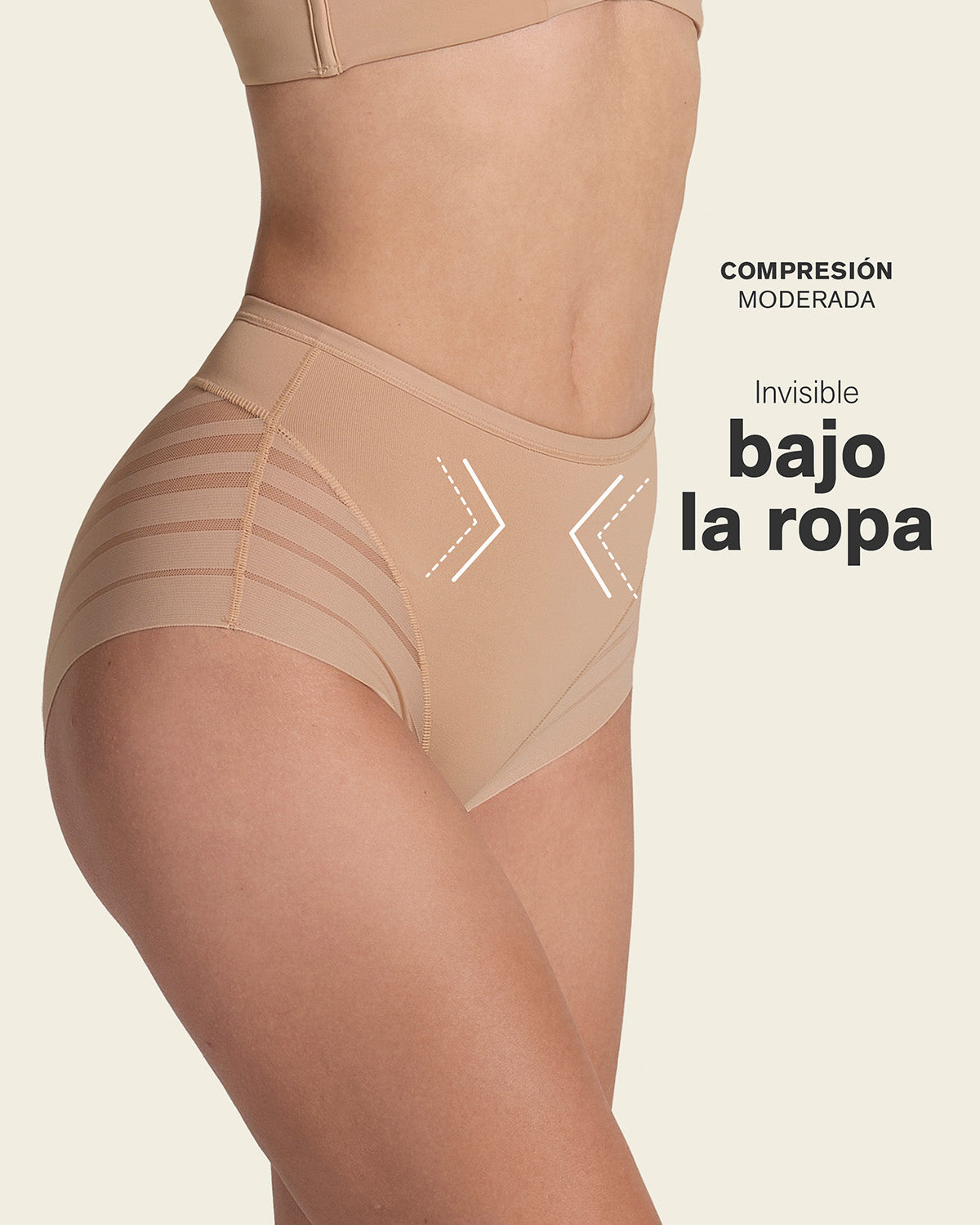 Braga faja clásica moldeadora de abdomen y bandas en tul