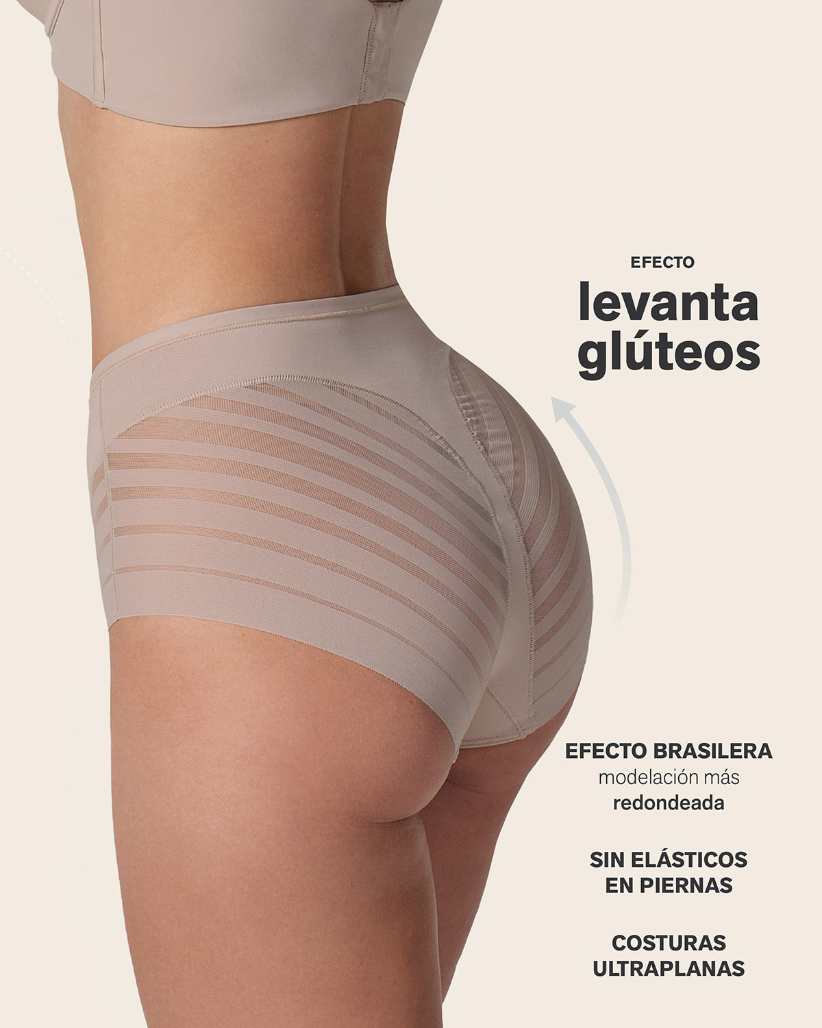 Braga faja clásica moldeadora de abdomen y bandas en tul