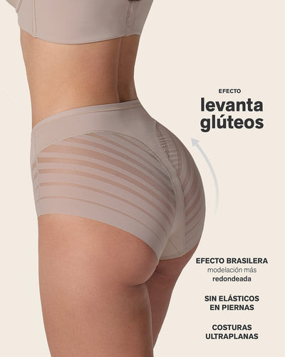 Braga faja clásica moldeadora de abdomen y bandas en tul