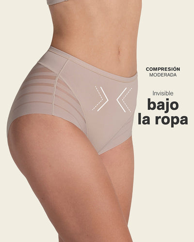 Braga faja clásica moldeadora de abdomen y bandas en tul