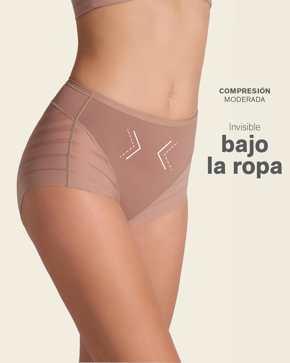 Braga faja clásica moldeadora de abdomen y bandas en tul