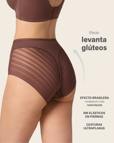 Braga faja clásica moldeadora de abdomen y bandas en tul