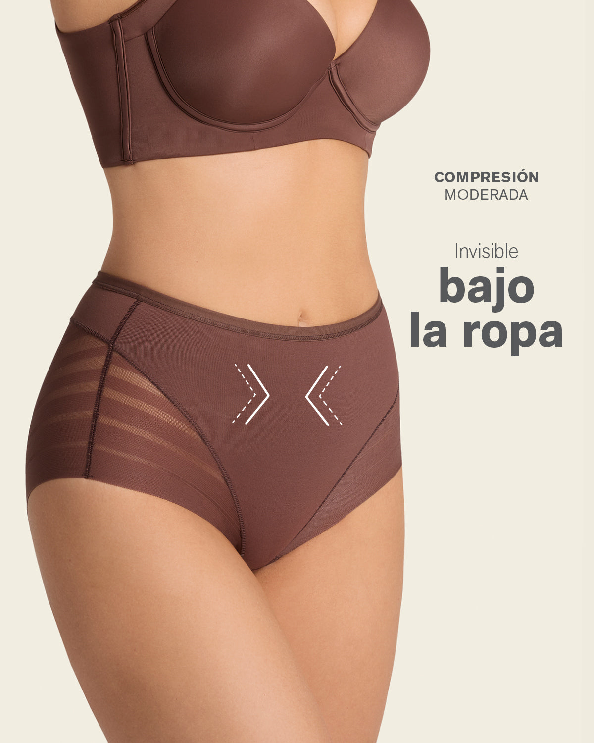 Braga faja clásica moldeadora de abdomen y bandas en tul
