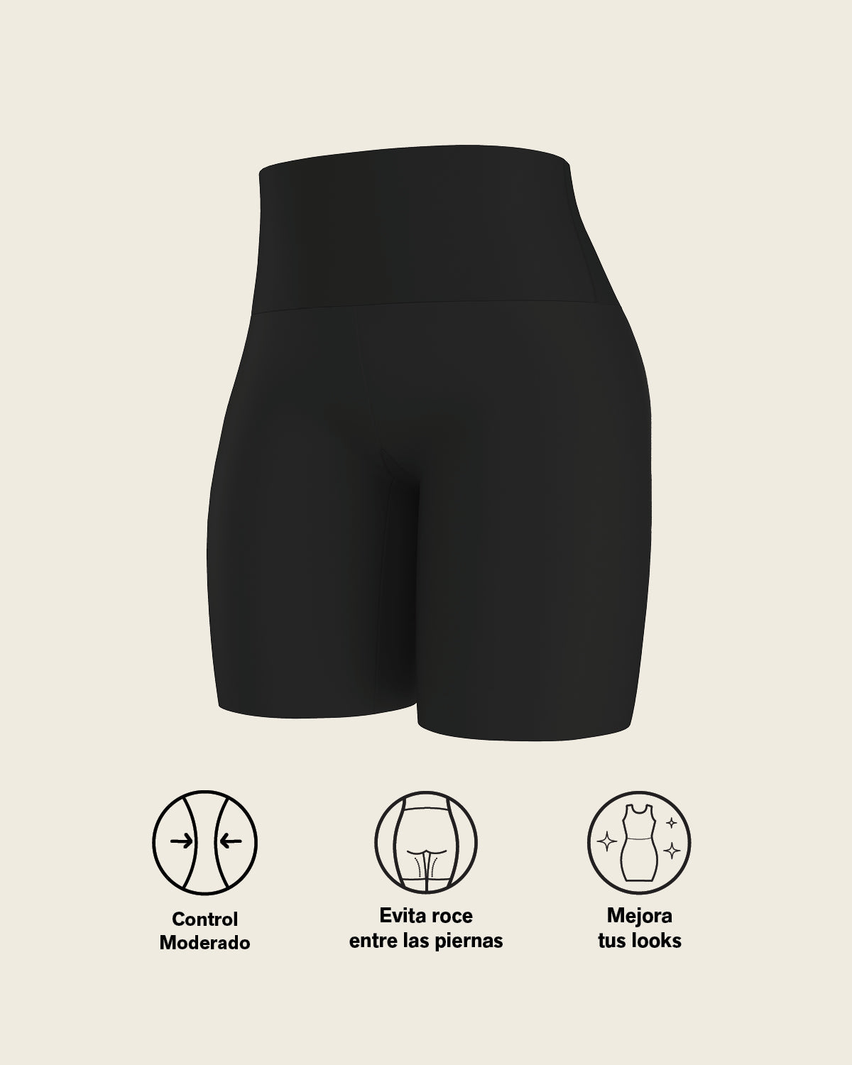 Short moldeador de abdomen y cintura que disimula la celulitis