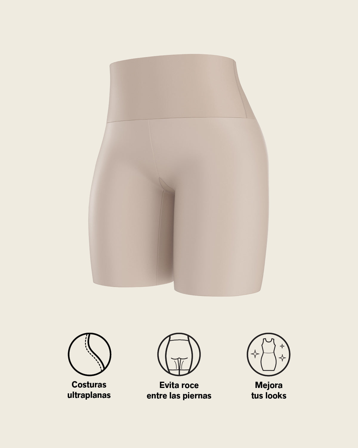 Short moldeador de abdomen y cintura que disimula la celulitis