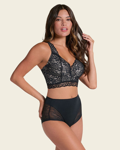 Braga faja clásica invisible con transparencias en glúteos y laterales